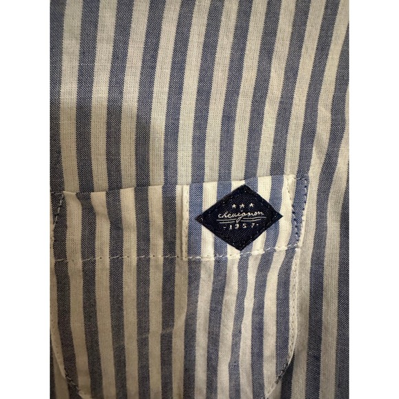 Chevignon Women Blue White Stripe Button Down Shirt Size M Casual Top - Picture 3 of 8